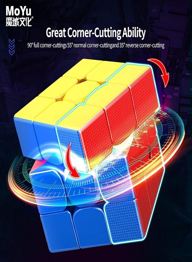 HAWKISTER Kid Moyu Super RS3M 2022 3X3 Magnetic Speed Cube, Moyu RS3 M Magnetic Professional 3X3 Stickerless Speed Cube, Upgraded Ver. Of The Moyu RS3M 2021 & 2020,Super RS 3M Series Magnetic Version - Image 2